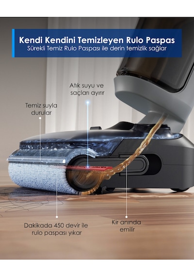 Tineco Floor One I5 Stretch Plus Kablosuz Islak Kuru Süpürge