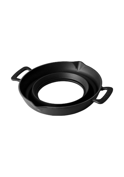 Lava Döküm Yuvarlak Grill Izgara Tavası Çap Ø 32cm. Genghis Khan Serisi Çift Kulp Ve Silikon Tel Saplı Siyah Lava Döküm Yuvarlak Grill Izgara Tavası Çap Ø 32cm. Genghis Khan Serisi Çift Kulp Ve Silikon Tel Saplı Siyah