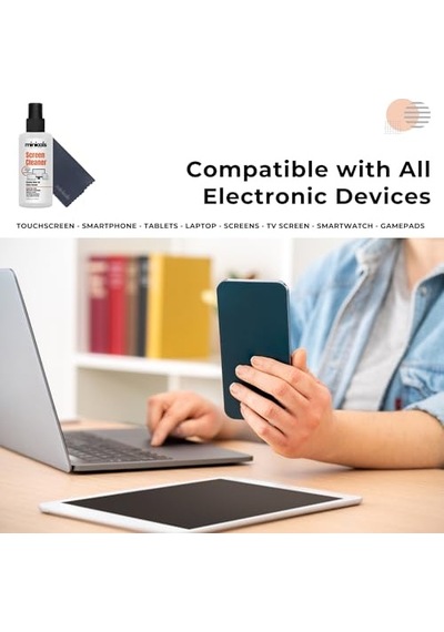 Telefon, Tablet Ve Bilgisayar İçin Ekran Temizleyici Sprey &amp Mikrofiber Bez 100ml