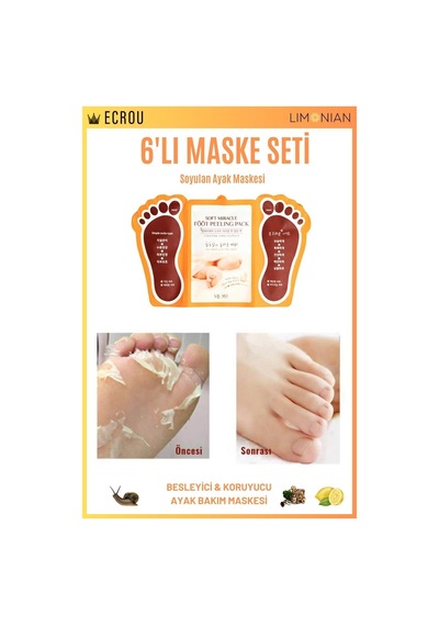 Soyulan Ayak Peeling Maskesi 6 Lı