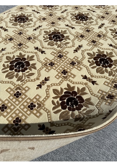 Saray Halı Vizyon 11171 R 150x230 Krem Kahve 4 M2 Halı