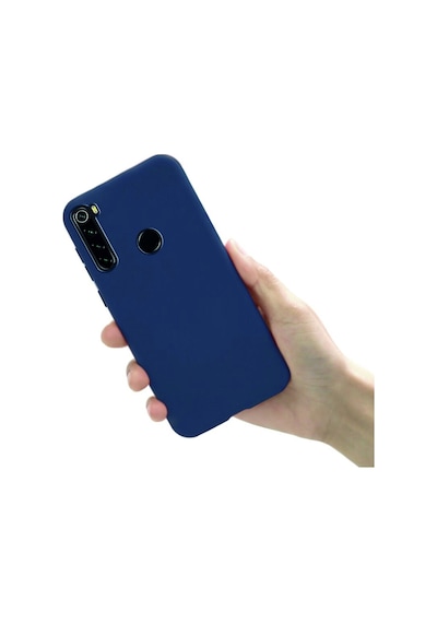 Xiaomi Redmi Note 8 Kılıf Kamera Korumalı Silikon Rubber Arka Kapak Lacivert