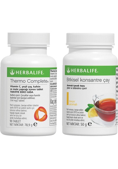 Herbalife Set 1 Adet Thermo 90 Tablet ve 1 Adet Limonlu Çay 50gr