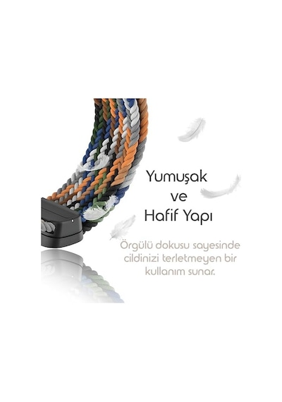 Örgü Loop Kumaş Kordon Xiaomi İle Uyumlu Redmi Watch 5 Active/redmi Watch 5 Lite/watch 2/2pro/s3/s1/s1pro/s1 Active İçin Manyetik Tokalı Terlemeye Karşı Elastik Kumaş Kayış
