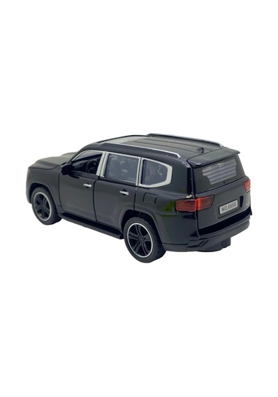 1:32 Metal Çek Bırak Lüks Arazi Aracı Toyota Land Cruiser Model Oyuncak Araba - Sesli Işıklı Siyah