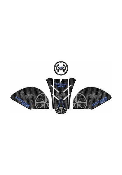Suzukı V-strom 650 2021 - 2024 Uyumlu Tank Pad Set 001 Çok Renkli