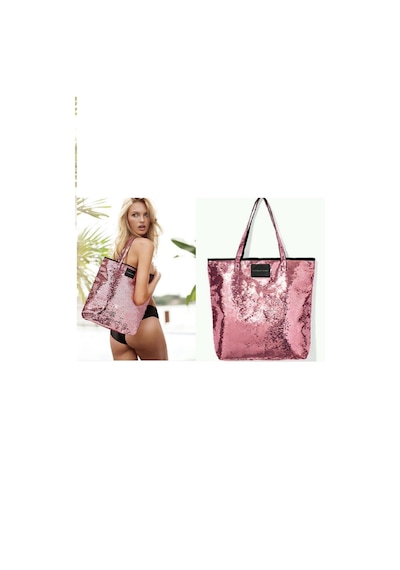 Victoria's Secret Vs Pembe Full Payet Tote Çanta Pembe