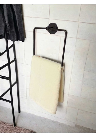 Yapışkanlı Banyo Aksesuar Seti Siyah Kare Havluluk K.tuvalet Kağıtlığı Bornozluk Siyah