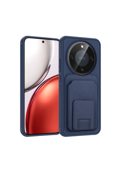 Honor Magic 8 Lite 5g Kılıf Kartlık Hazneli Standlı Tpu Bikart Kapak Lacivert