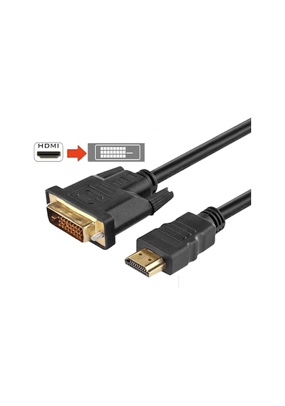 Hdmi To Dvi 24+1 Dvi To Hdmi Kablo Altın Uçlu 1.8M