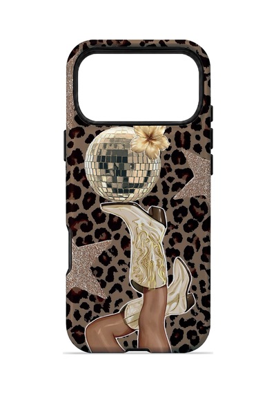 Velvoria Valestra Disco Leopar Apple iPhone Uyumlu 17 Pro Darbe Korumalı Kılıf Valestra Select - Disco Leopar