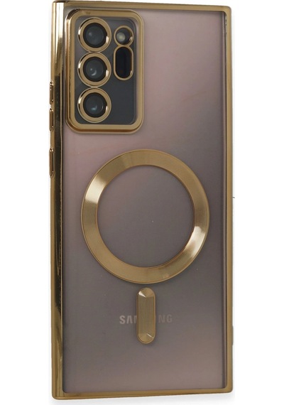 Newface Samsung Galaxy Uyumlu Note 20 Ultra Kılıf Kross Magneticsafe Kapak Semeglbl - 72 - Gold