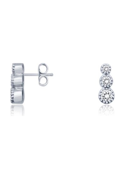 Diamond Line-Gülaylar - Beyaz Altın 14 Ayar Koleksiyon Küpe N11.9451