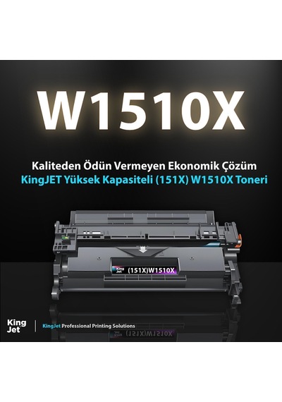 Kingjet Hp Uyumlu 151x W1510x Yüksek Kapasiteli 10'lu Paket Uyumlu Toner Çipli 4003dn