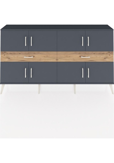Arges Konsol 4 Raflı 2 Çekmeceli 8 Kapaklı 176x30x99 Antrasit-ant Antrasit-antrasit/çam Arges Konsol 4 Raflı 2 Çekmeceli 8 Kapaklı 176x30x99 Antrasit-ant Antrasit-antrasit/çam