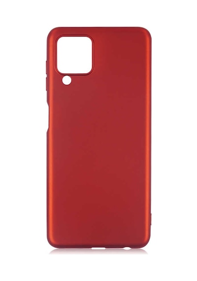 Kilifone - Samsung Uyumlu Galaxy A22 4g - Kılıf Mat Renkli Esnek Premier Silikon Kapak - Kırmızı