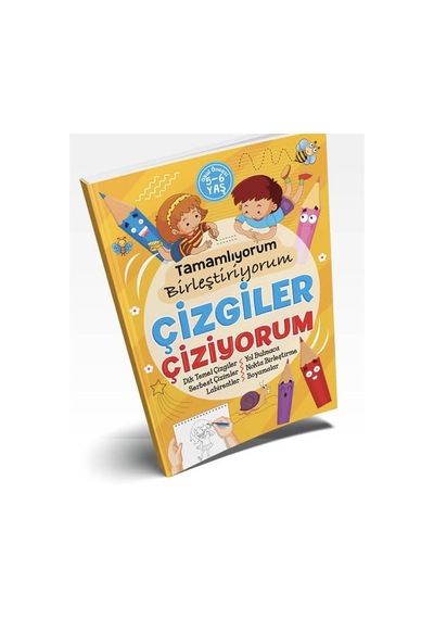 Çizgiler Çiziyorum Tamamlıyorum Birleştiriyorum 5-6 Yaş - Ema Ya