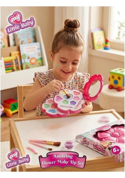 My Little Papatya Şekli Temalı Makyaj Seti, 4 Parçalı, Rujlu, 6 Renk