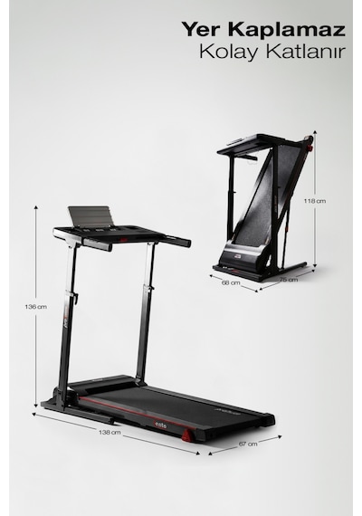 Proforce Lento Ayarlanabilir Yürüme Bandı Led Ekran, Kolay Kurulu