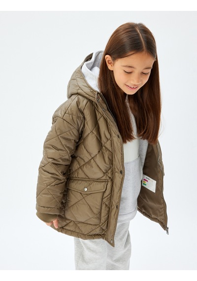 Koton Oversize Şişme Mont Kapşonlu Çıtçıt Detaylı Kapitone Haki 5wkg00028aw Haki Koton Oversize Şişme Mont Kapşonlu Çıtçıt Detaylı Kapitone Haki 5wkg00028aw Haki