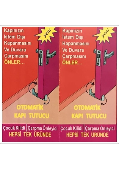 Akıllı Kapı Stoperi Tamponu Kapı Durdurucu Yapışkanlı 2 Li Set N11.378