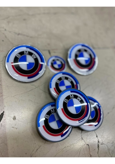 Bmw 1 Serisi E87 F20 F20lcı 50. Yıl Kaput Bagaj Jant Ve Direksiyon Logo Seti 0