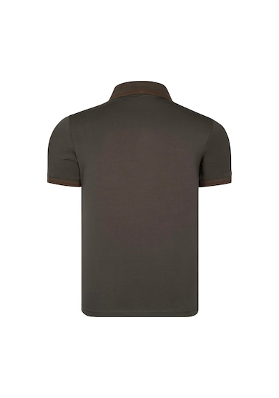 T8586 Dewberry Erkek Polo Yaka T-shırt-düz Haki