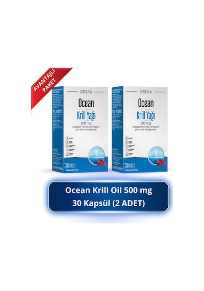 Ocean Krill Oil 500 Mg 30 Kapsül 2 Adet