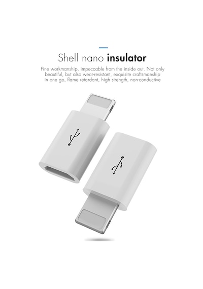 Otg Micro Usb To Apple Uyumlu iPhone Lightining Çevirici Dönüştürücü Adaptör