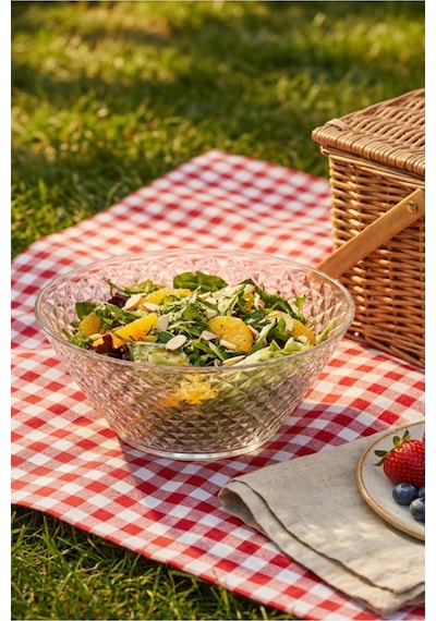 Lav Artemis Cam Salata Kasesi Tekli Ekstra Büyük 2150 ml (Sunum Kasesi , Hazırlık Kasesi)