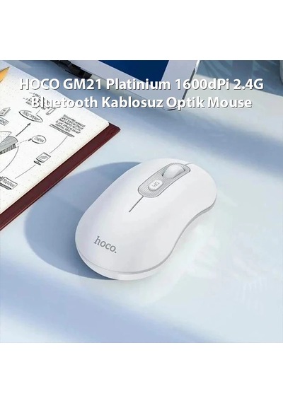 Hoco Gm21 Platinium 1600dpi 2.4g Bluetooth Kablosuz Optik Mouse- 5775
