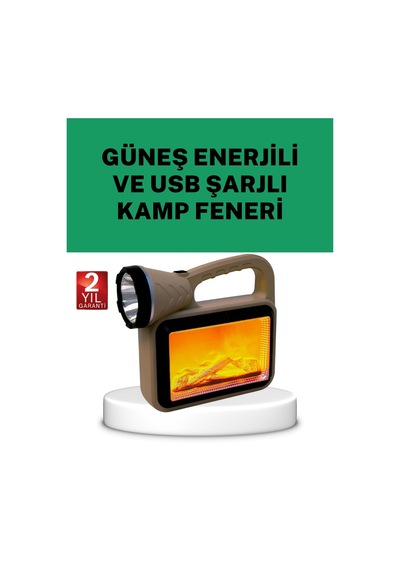 Güneş Enerjili Alev Efektli Lamba - Cob Teknolojili, Dış Mekan Aydınlatma