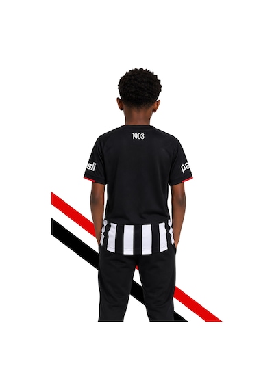 Lisanslı Adidas Beşiktaş Forma 25-26 Sezon Çubuklu Çocuk Forması Uv Baskı Kutu Siyah-beyaz