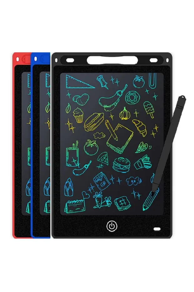 12" Renkli Dijital Yazı Tahtası 12 Inc Grafik Tablet Dijital Not Tahtası Yaz Sil Dijital Not Tahtası Mavi