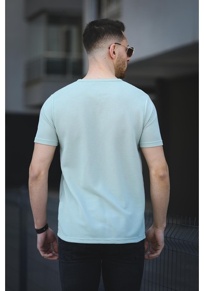 Ivy Otoban Kumaş Fermuarlı V Yaka Erkek Tshirt 001