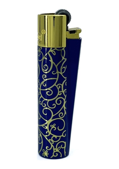 Clipper Blue Pattern Metal Çakmak - Lacivert