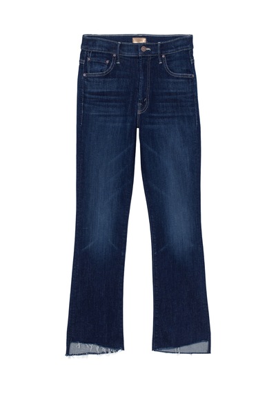 Mother Denim Yüksek Bel Kesik Paça Kot Pantolon Koyu Mavi