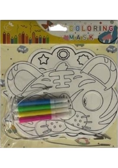 Coloring Maske Boyama Seti Mask