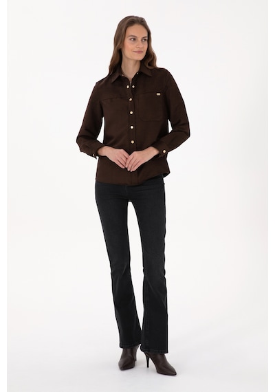 U.s. Polo Assn. Kadın Kahverengi Gömlek Desenli 50317242-vr029 Kahverengi U.s. Polo Assn. Kadın Kahverengi Gömlek Desenli 50317242-vr029 Kahverengi