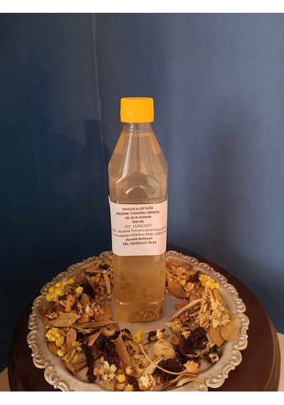 El Yapımı Doğal Fermente Katkısız Rezene Tohumu Sirkesi 500 Ml