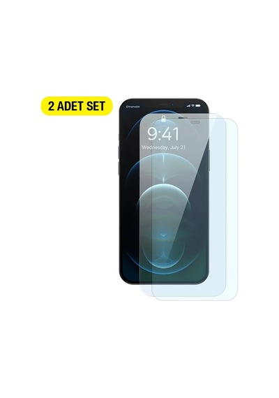 Baseus Crystal 0.3mm İphone 12 Pro Max Tempered Ekran Koruyucu 2 Adet Set- 5775