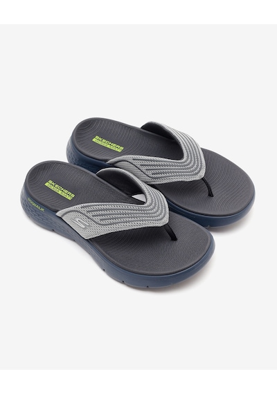 Skechers Go Walk Flex Sandal Erkek Gri Parmak Arası Terlik 229214 Gry Gri