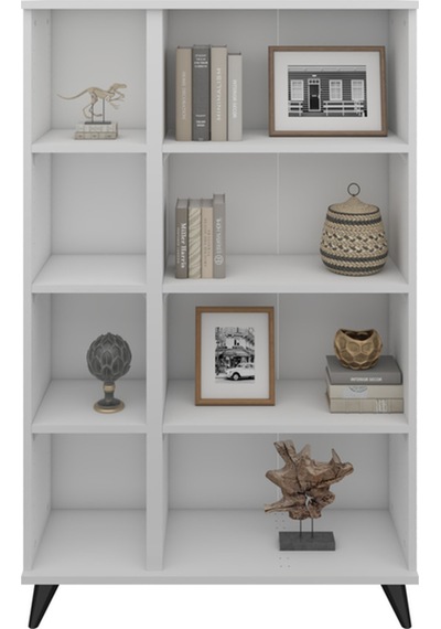 Simple Kitaplık 6 Raflı 90x30x144 Beyaz Beyaz Simple Kitaplık 6 Raflı 90x30x144 Beyaz Beyaz