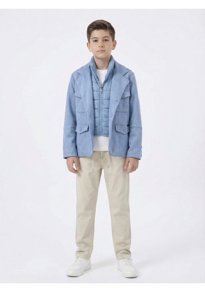 Xo Kids Erkek Çocuk 3lü Alt Üst Takım 11-14 Yaş 14205 Mavi