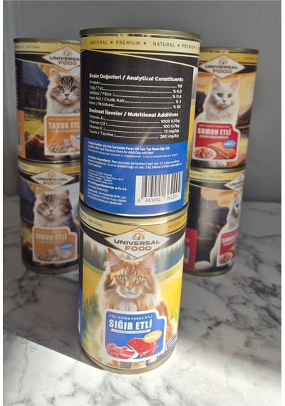 2 Adet 400 Gr Sığır Etli Parça Etli Soslu Yaş Kedi Maması