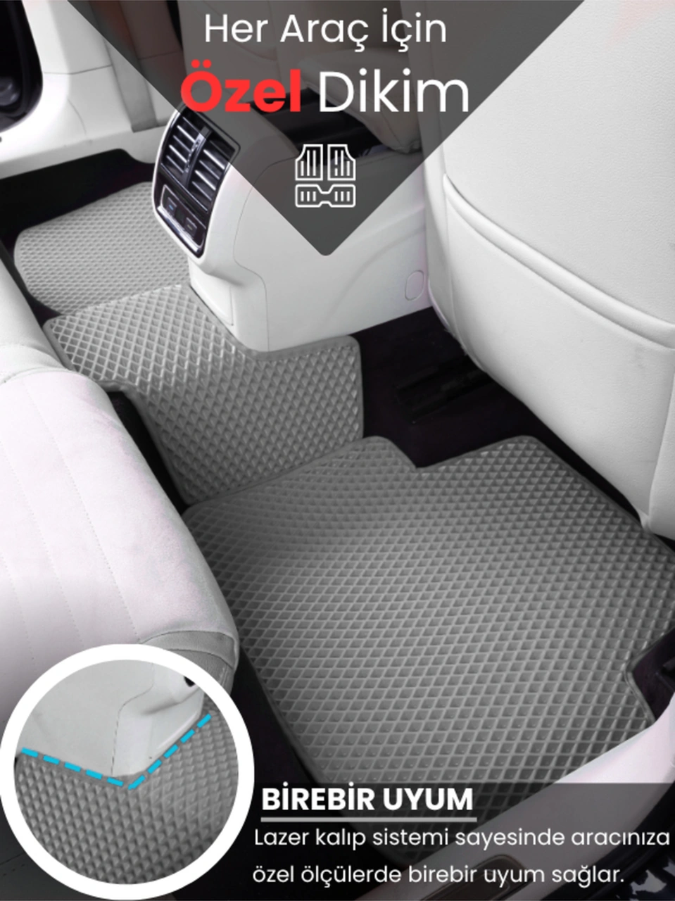 Honda-civic-fd6-sedan- 2006-2011 İçin Eva Ful Paspas Takımı Metal Topukluk Dahil -252