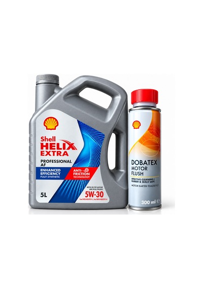 Shell Helıx Extra Pro Af 5w-30 5 Litre + Shell Motor Ve Karter İçi Temizleyici 300 Ml