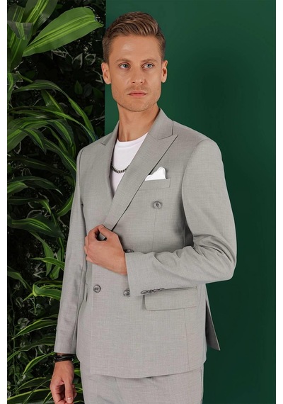Efor C 642 Slim Fit Gri Spor Ceket Gri
