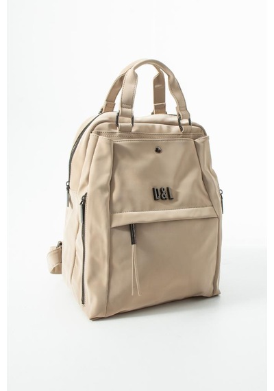 Baginn Nubuk-süet Dokulu Kadın Sırt Çantası Vegan Deri 35 29 Cm İster Elde İster Sırtta Fonksiyonel 19a Krem