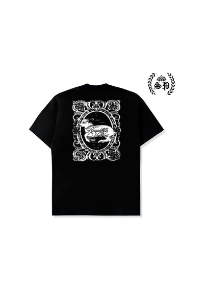 Startmore Supertee Geyik Baskılı Halı Desenli T-shirt Tee Siyah